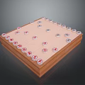 Wooden Chinese Chess Board With Red And Black Pieces For Household Entertainment