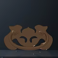 Brass Colored Decorative Metal Furniture Handle Hardware Tool With Symmetrical Ornate Design