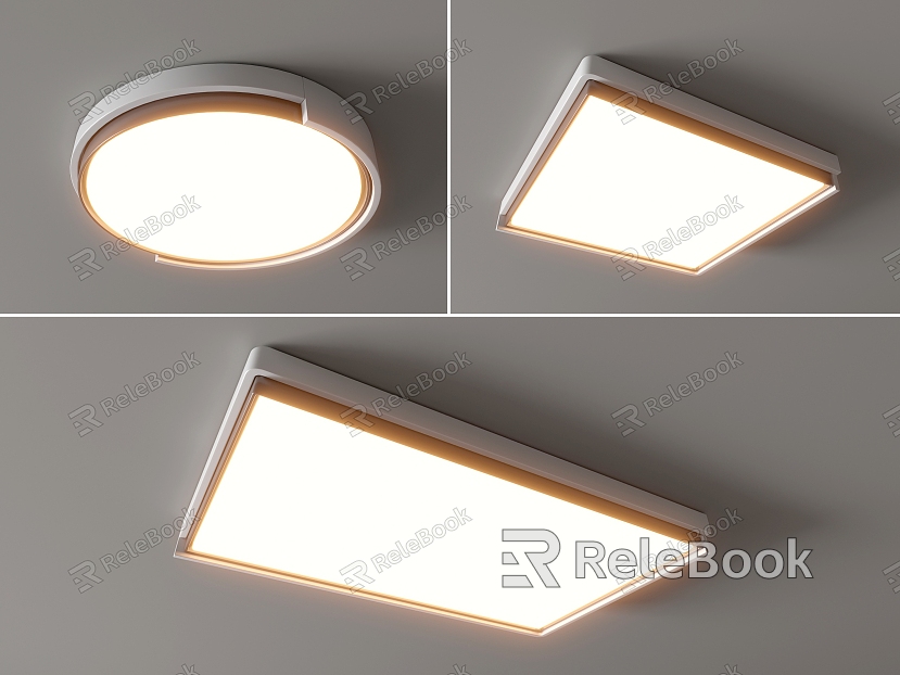 Modern Ceiling Light Square Ceiling Light Round Geometric Ultra-thin Bedroom Living Room Children's Room Simple model