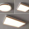Modern Ceiling Lights With Round And Square Shapes For Home Lighting Design 3d model