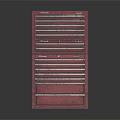 Red Multi Drawer Storage Cabinet With Metal Frame And Lockable Drawers