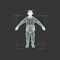 Realistic Game Movie Character in Camouflage Military Uniform with Standing Pose and Detailed Gear