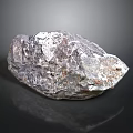Raw Natural Mineral Rock With Multicolored Surface Texture And Reflective Base