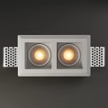 Modern White Downlights And Spotlights With Square Round Design For Indoor Lighting