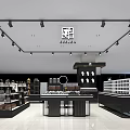 Modern ROCCA Brand Store Interior With Display Shelves Track Lighting And Product Counters