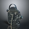Vintage Film Projector Electronic Appliance With Mechanical Parts And Metal Body