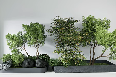 Modern Interior Landscape Sketch Moss Micro-terrain Landscape Courtyard Sketch Landscape Landscaping Plant Green Plant Heap 3d model