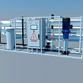 Complete set of reverse osmosis water purification equipment for sewage treatment system 3d model