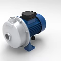 Industrial Blue And White Electric Motor Driven Pumps With Compact Structure Shown From Different Angles 3d model