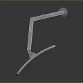Vehicle Side Mirror With Yellow Reflective Surface And Metal Adjustable Arm