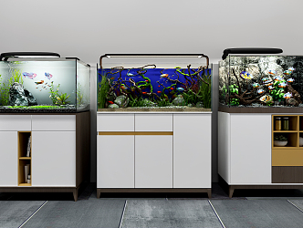 Modern fish tank fish tank combination 3d model