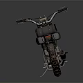 Rugged Camouflage Off Road Motorcycle With Large Tires Saddlebag And Metal Parts