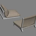 Modern Wooden Frame Chairs With Woven Backrest And Cushioned Seat Design