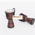 Musical Instruments Old Handmade Drums 3d model