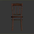 Wooden Leisure Chair with Vertical Slats Backrest and Round Striped Seat Simple Design