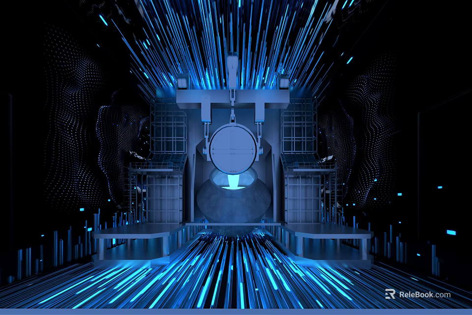High Tech Modern Industrial Equipment With Automated Digital Control System 3d model 