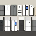 Various Modern Style Refrigerators and Freezers with Multiple Designs and Color Options