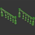 Architectural Staircase Railings With Ornate Balusters And Beige Design Elements