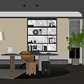 Modern study 3d model