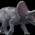 Vibrant Triceratops Dinosaur Model Featuring Detailed Skin And Red Frill