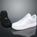 Black And White Classic Casual Lace Up Low Top Sneakers Shoes Design