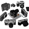 dslr camera digital camera camcorder lens 3d model