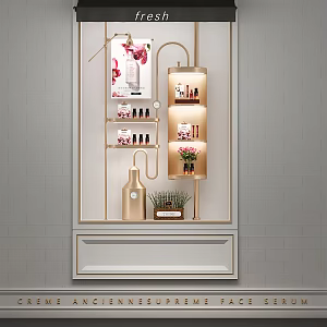 Light Luxury Window Cosmetic Window 3d model