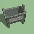 Chinese Ding Bronze Ware Simu Wu Da Fang Ding Household Items Castle 3d model