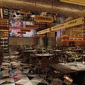 Modern Restaurant Interior With Wine Racks Chandeliers Dining Tables And Warm Lighting