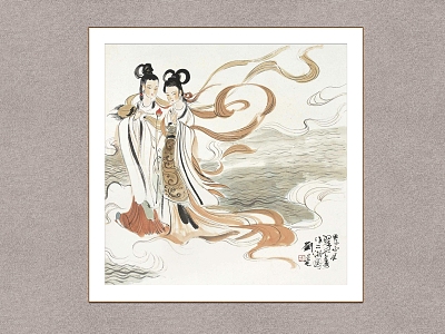 Chinese Decorative Painting Lady Liu Dan House model