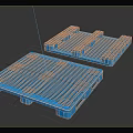 Industrial Heavy Duty Plastic Pallets With Grid Design Blue For Storage Logistics