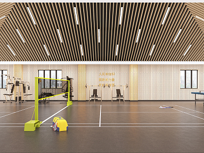 Modern Tennis Hall 3d model