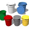 Modern bucket storage bucket 3d model
