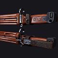 Old Fashioned Weapon With Polished Wooden Stock Metal Components And Intricate Details