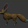Fantasy Fox Character With Large Ears Orange Fur And Fluffy Tail