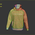 Orange Hoodie With White On The Move Text And Long Sleeves Hooded Design