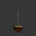 Sailing Boat Model With White Sails Wooden Hull And Mast Structure