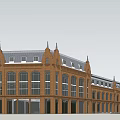 European Style Architecture With Red Brick Exterior Pointed Spires And Arched Windows