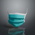 Blue And White Three Layer Protective Face Mask For Daily Use