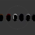 Various Colored Pants with Black Belts on Grey Smooth Surface