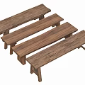 New Chinese Stool Bench 3d model