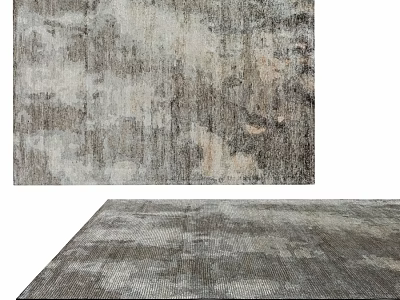 Abstract Gray Square Rug With Modern Textured Design For Living Spaces 3d model