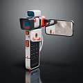 Handheld Mobile Phone Camera Accessory With Multiple Lenses And Display Screen 3d model