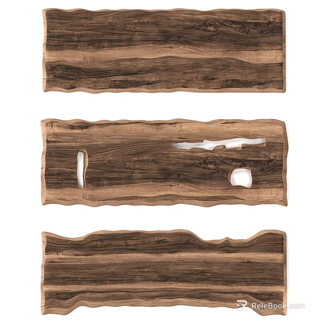 Stone And Wood Decorative Panels With Natural Grain Texture For Interior Design 3d model 