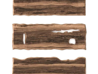 Stone And Wood Decorative Panels With Natural Grain Texture For Interior Design 3d model
