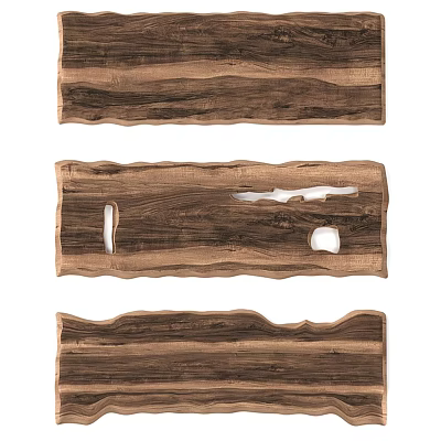 Stone And Wood Decorative Panels With Natural Grain Texture For Interior Design 3d model
