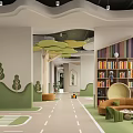 Modern Library Children's Library Reading Area 3d model