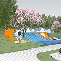 Residential Landscape Design With High Rise Buildings And Green Community Spaces