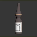 Medical Device Vitamin A Palmitate Glass Vial With Brown Body White Label And Barcode