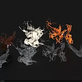 Modern Dynamic Water Splash Sculpture Carving with Transparent Material and Artistic Design